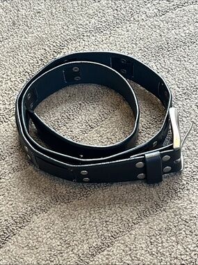 Bill Adler Studded Leather Belt Size 40 Black